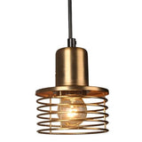 Industrial Iron Pendant - Caged Bulb
