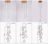 Luxury Pendant, Modern LED Chandelier with Acrylic Rings - OLYMPE
