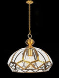 Modern LED Glass and Copper Pendant - SUZANNE