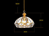 Modern LED Glass and Copper Pendant - SUZANNE
