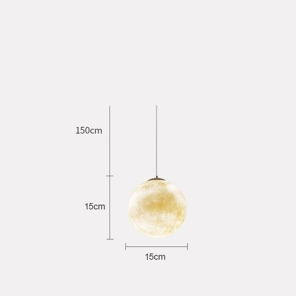 Mini and Giant Moon-shaped suspension Ø15, 25, 40, 60 cm