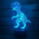 7 Colors 3D Dinosaur Illusion LED Night Light with Remote Control