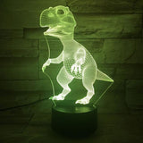 Veilleuse LED Illusion Dinosaure 3D 7 Couleurs avec télécommande