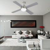 57 cm ceiling fan with four reversible blades with remote control for summer and winter