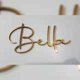 Letrero de espejo con acabado dorado personalizado para cumpleaños, bodas, babyshower...