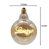 Ampoule Vintage style Edison 4W, Ampoule Incandescente 220V E27 - LOVE
