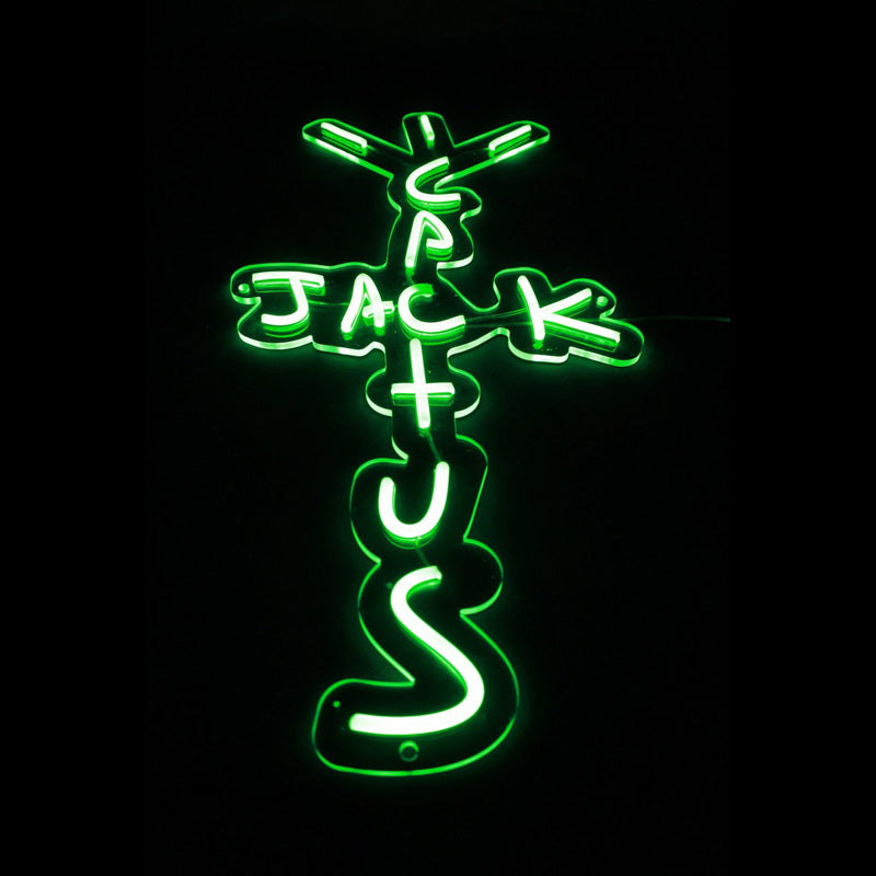 Lampe déco CACTUS JACK Plexiglas avec socle LED béton
