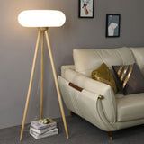 Lampadaire Design avec Trépied, Lampe de Salon Ronde - AVEDO