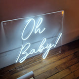 Letrero de luz de neón LED - ¡Oh bebé!