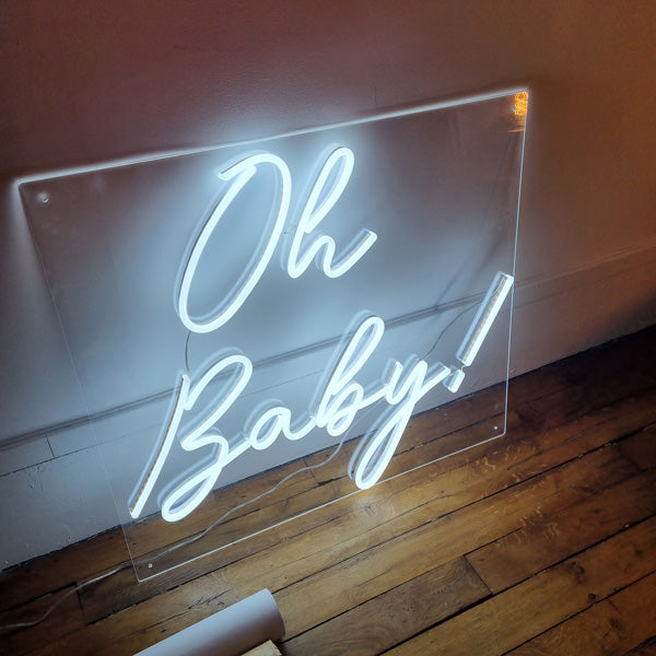 Letrero de luz de neón LED - ¡Oh bebé!