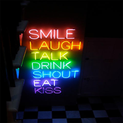 Letrero de luz de neón - Smile Laugh Talk