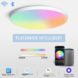 Plafonnier Connecté Wifi Blanc Couleurs Réglables Alexa/Google 30W - NEXA