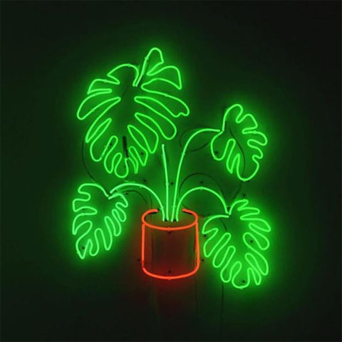 Neon Light Sign - Potted Plant