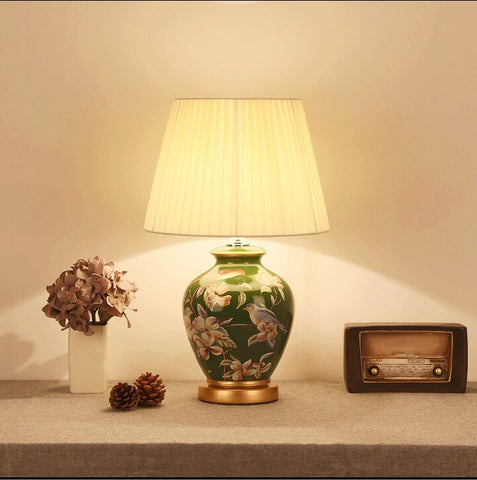 Lampe Floral en Céramique avec Dimmer E27 - MADONNE