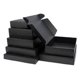 Embalaje de cartón negro mate 5 piezas, 10 piezas personalizadas con su logotipo