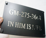 Letrero de Metal Cortado con Laser 15x30 cm para Empresa, Hogar, etc...