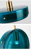 Cylindrical Design Suspension in Blue Glass - AGORIA