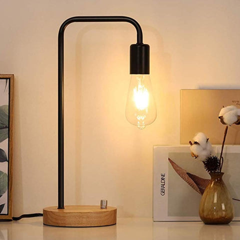 Scandinavian Style Wooden Bedside Lamp