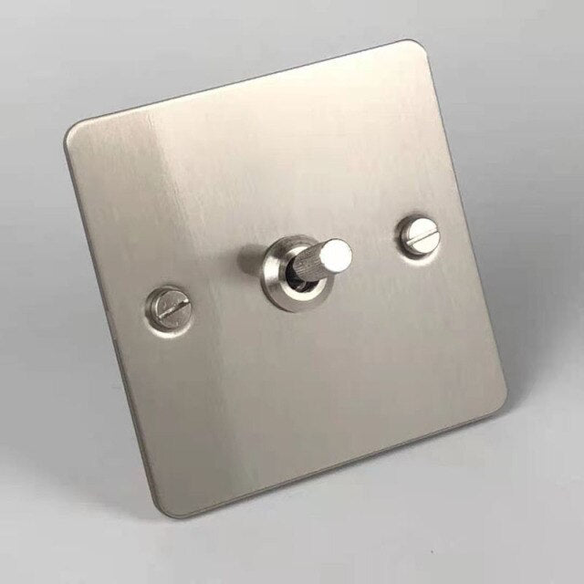 Interruptor de pared de acero vintage de gama alta UE – Mon Enseigne  Lumineuse