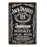 Placa de pared decorativa Retro Vintage Jack Da para bar, restaurante, dormitorio...