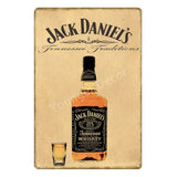 Placa de pared decorativa Retro Vintage Jack Da para bar, restaurante, dormitorio...