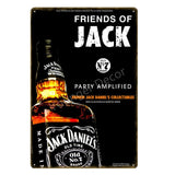 Placa de pared decorativa Retro Vintage Jack Da para bar, restaurante, dormitorio...