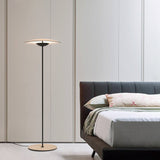 Lámpara de pie moderna de madera para salón, dormitorio, 150 cm - SIGMÄ