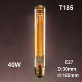 Ampoules Incandescentes Vintage Edison A19 Spiral G80 T10 T185 ST58 ST64 40W E27