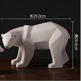 Escultura de oso polar para decoración del hogar