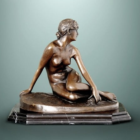 Sculpture de Femme Nue en Bronze