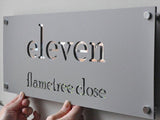 Laser Cut Metal Sign 15x30 cm for Company, Home, etc...