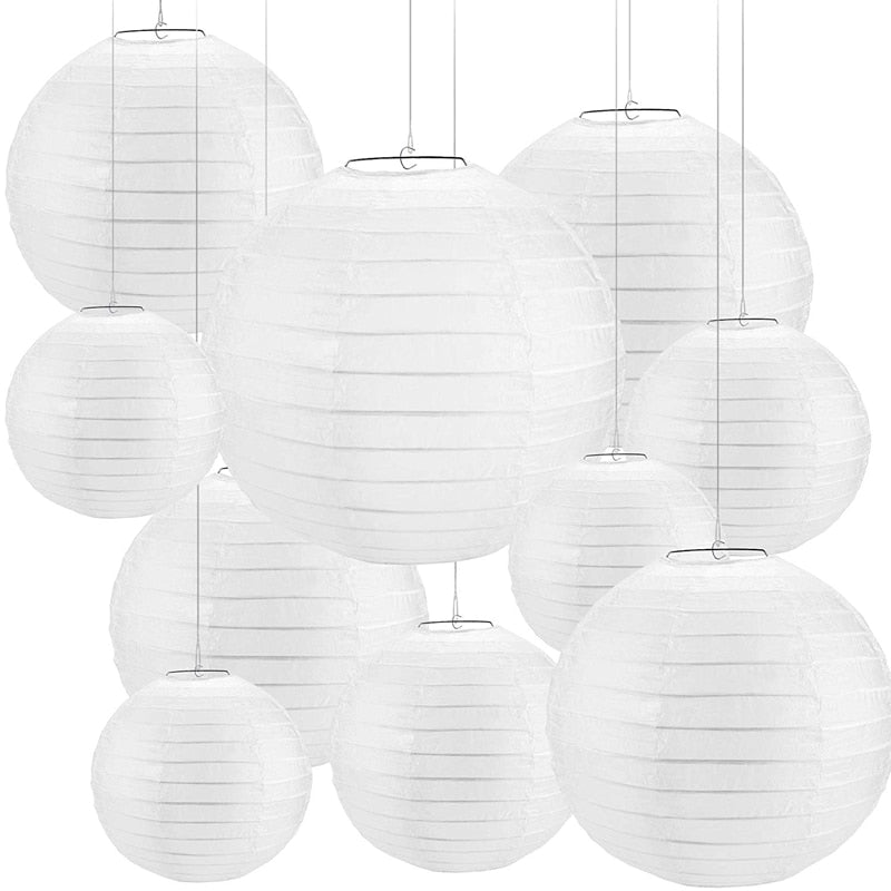 Gift_Shop Lot de 22 Lanternes Blanches dont 2 Coeurs chinoise celestes Gift_Shop Lot de 22 Lanternes Blanches dont 2 Coeurs chinoise celestes