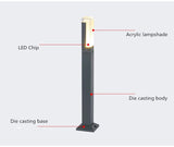Lámpara solar LED para exteriores Exterior | bolardo de luz