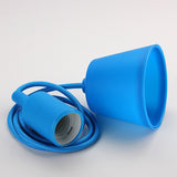 Lámpara colgante moderna de silicona con cable de colores E27