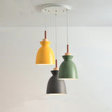 Wood and Aluminum Pendant Lamps Round and Rectangle Bases E27 - ARCHIBALD